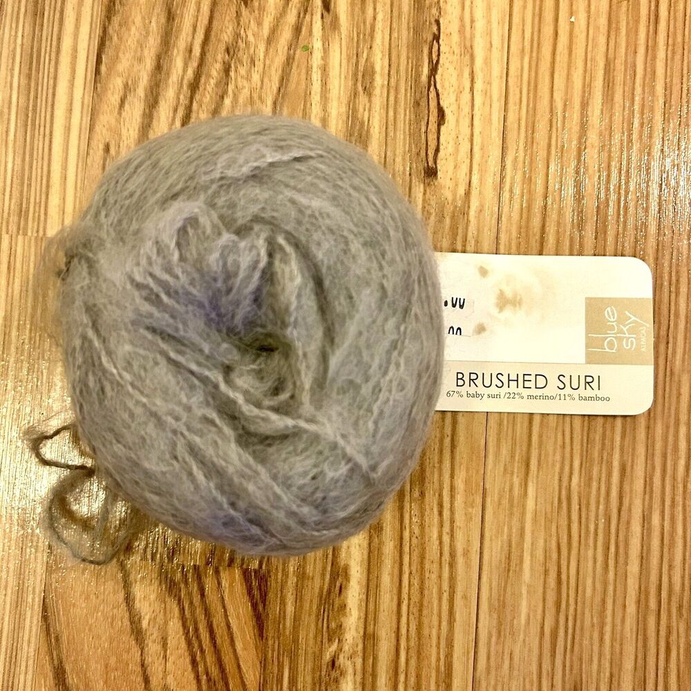 Blue Sky Fibers Brushed Suri DK Yarn -#905 Early Grey 50g / 142 yards Alpaca